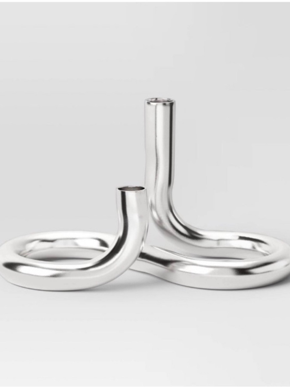 Silver Loop Taper Candle Holder - Threshold NWT